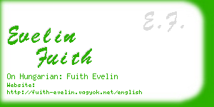 evelin fuith business card